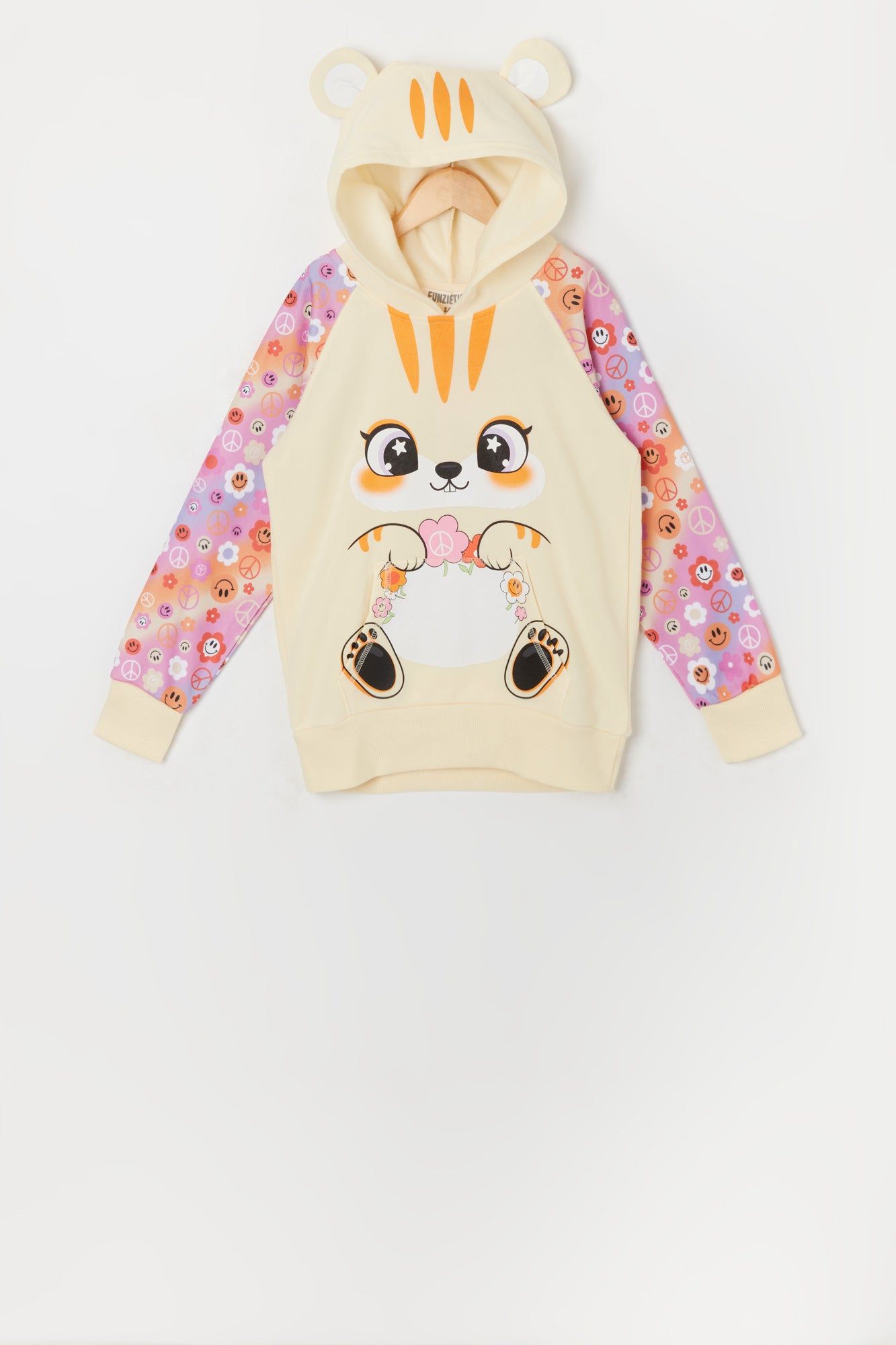 Girls Floral Chipmunk Character Hoodie sold by Urban Planet