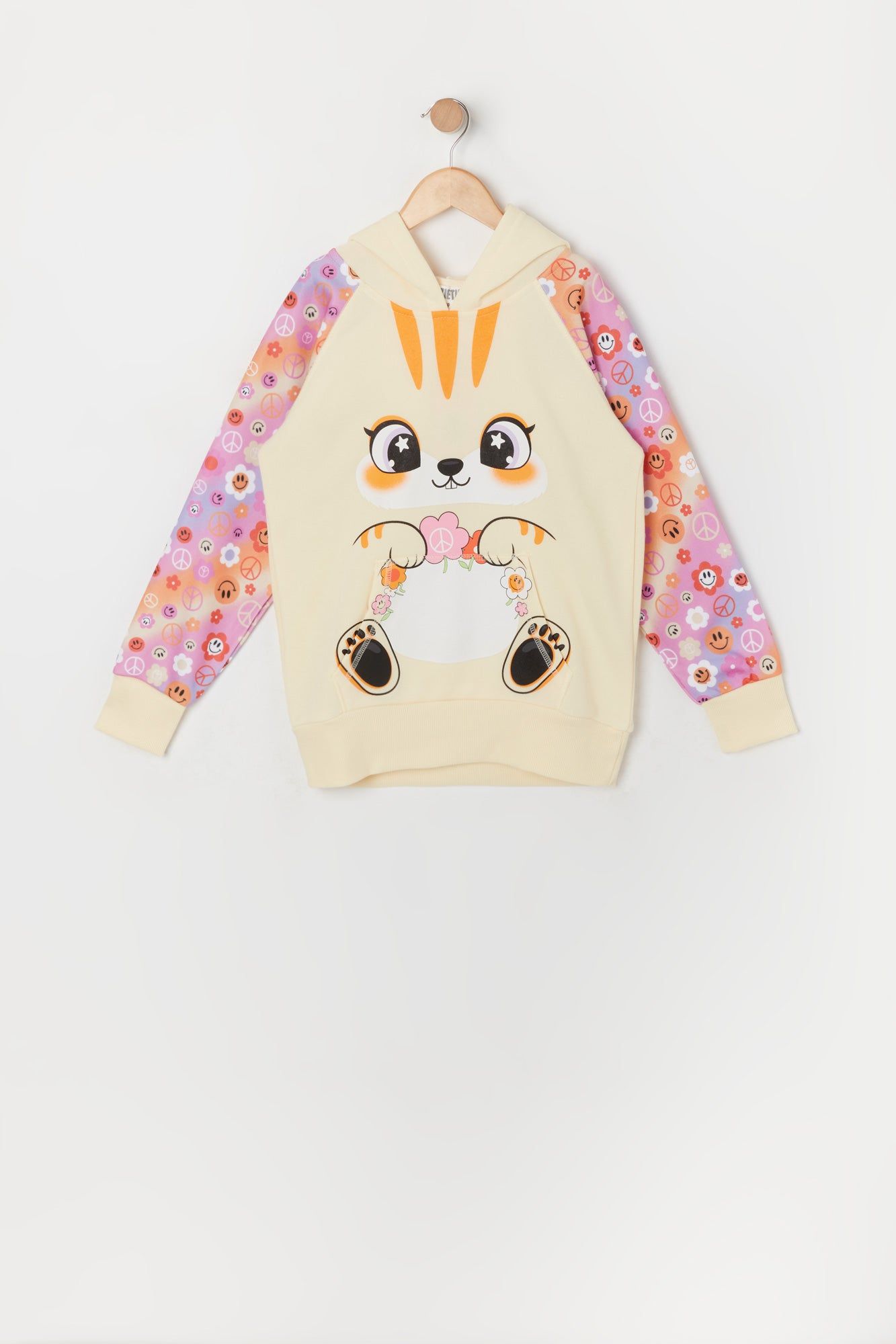 Girls Floral Chipmunk Character Hoodie sold by Urban Planet product image thumbnail 2