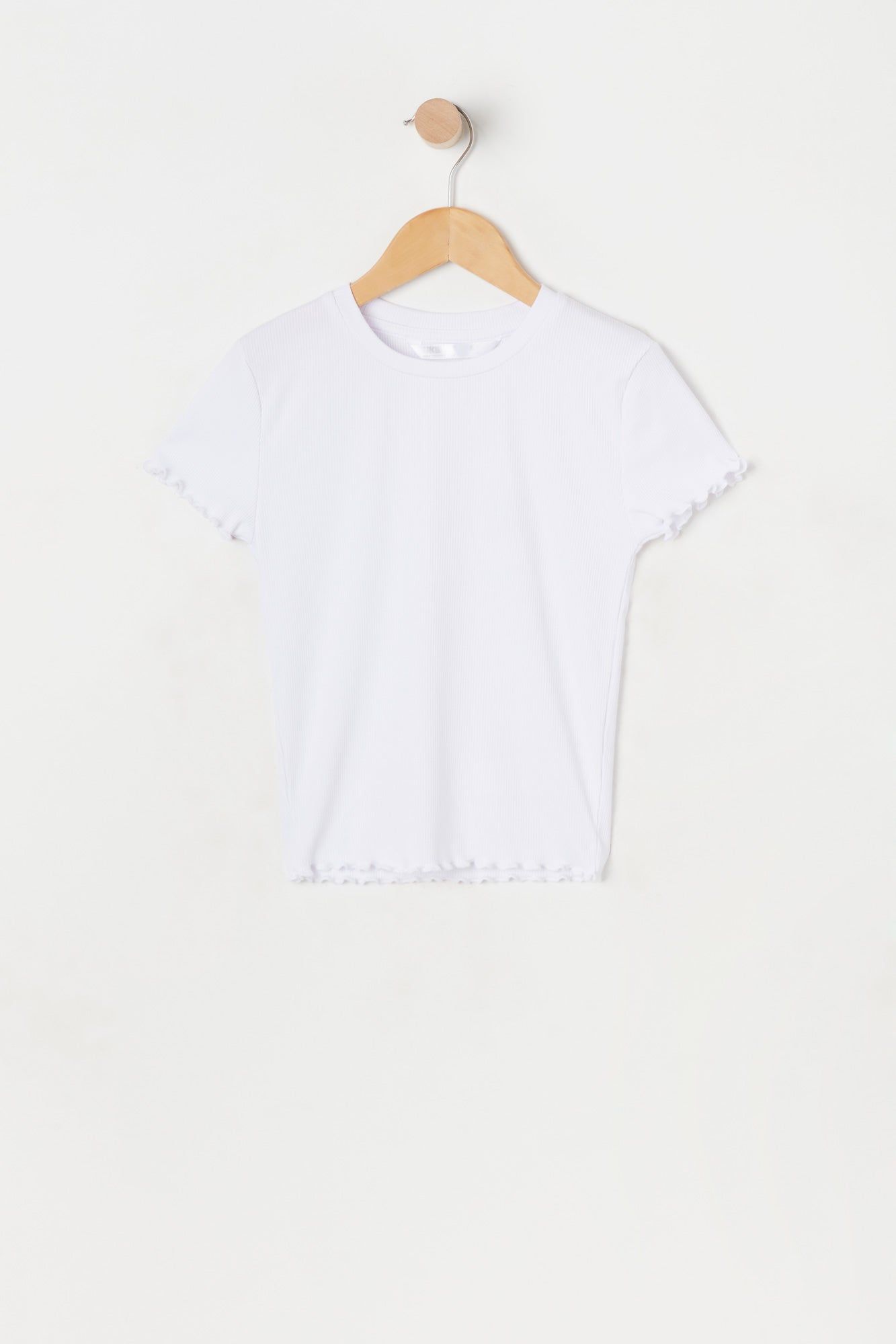 Girls Ribbed Lettuce Hem Top sold by Urban Planet product image thumbnail 5
