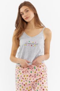 It's Been Emotional Graphic Tank and Pant 2-Piece Pajama Set sold by Urban Planet