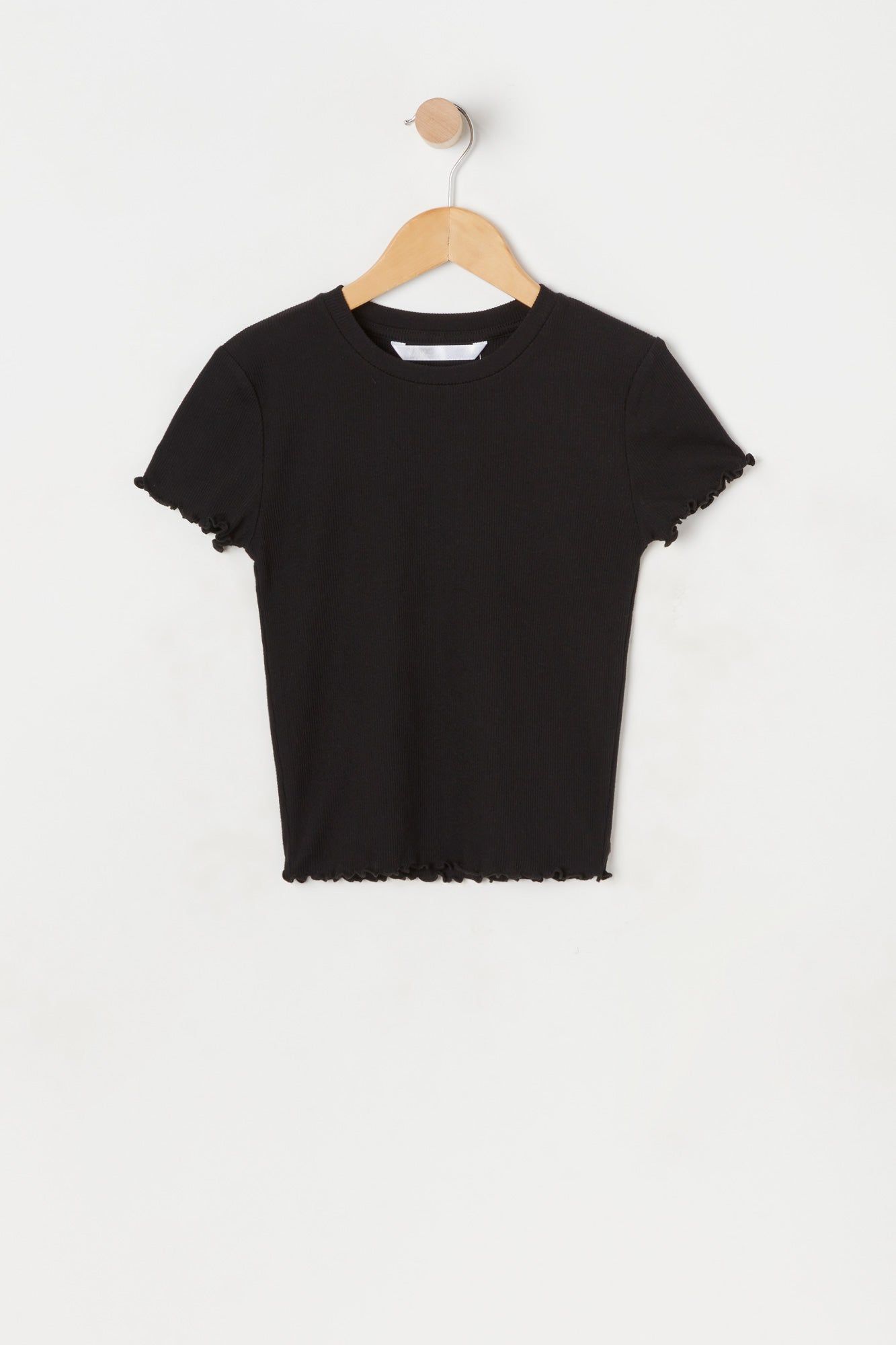 Girls Ribbed Lettuce Hem Top sold by Urban Planet product image thumbnail 3