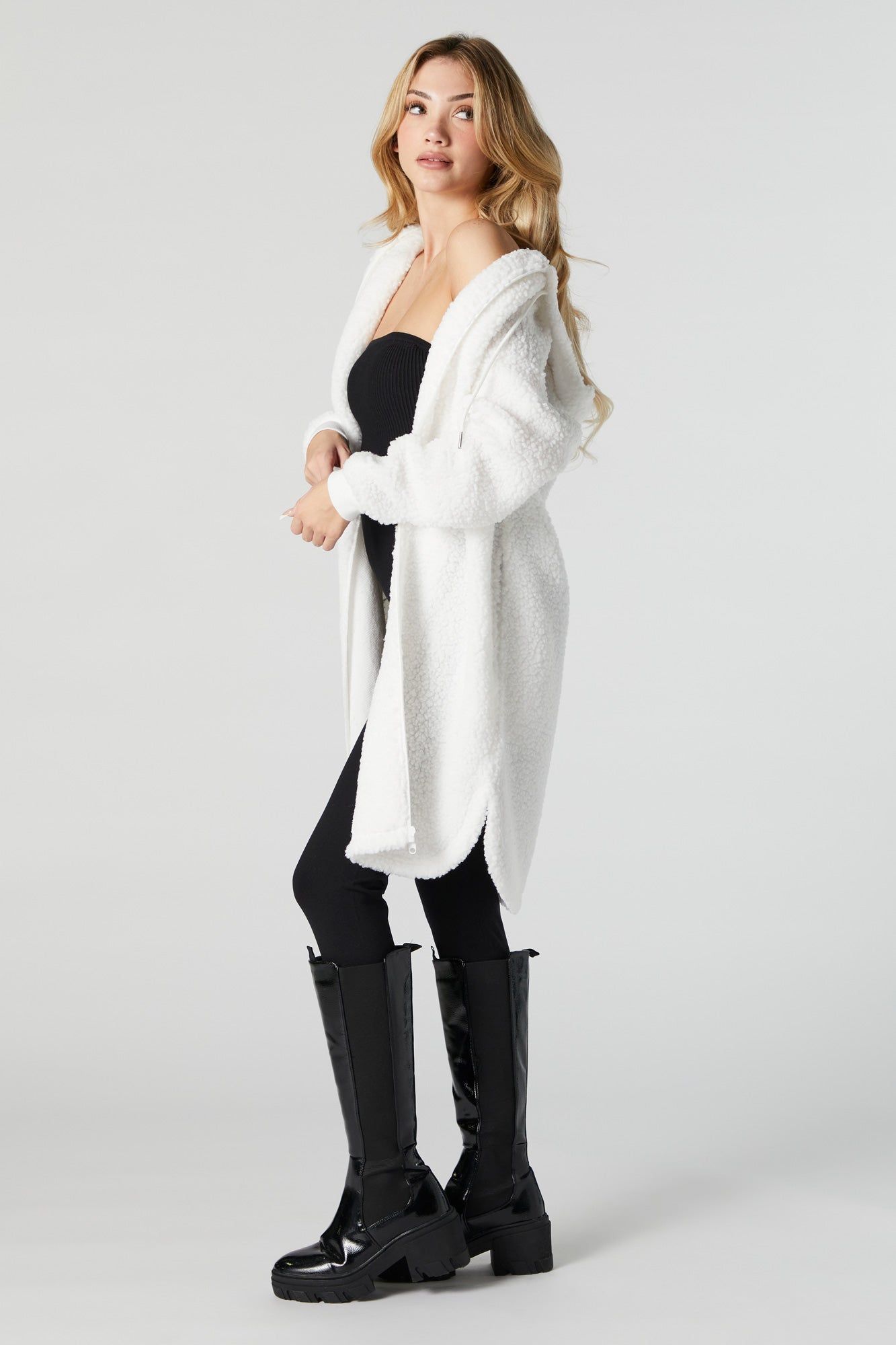 Sherpa Zip-Up Jacket sold by Urban Planet product image thumbnail 3