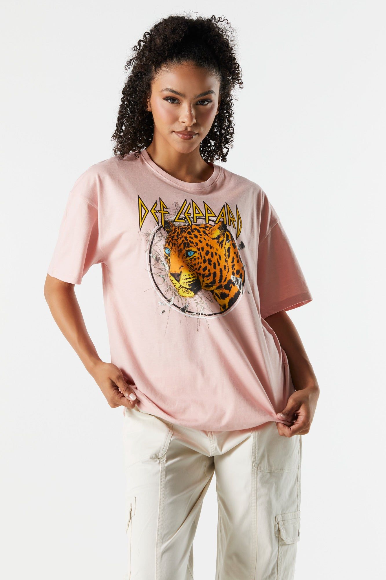 Def Leppard Graphic Boyfriend T-Shirt sold by Urban Planet