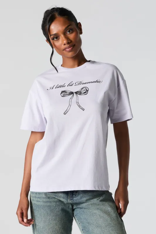 Little Bit Dramatic Graphic Boyfriend T-Shirt sold by Urban Planet