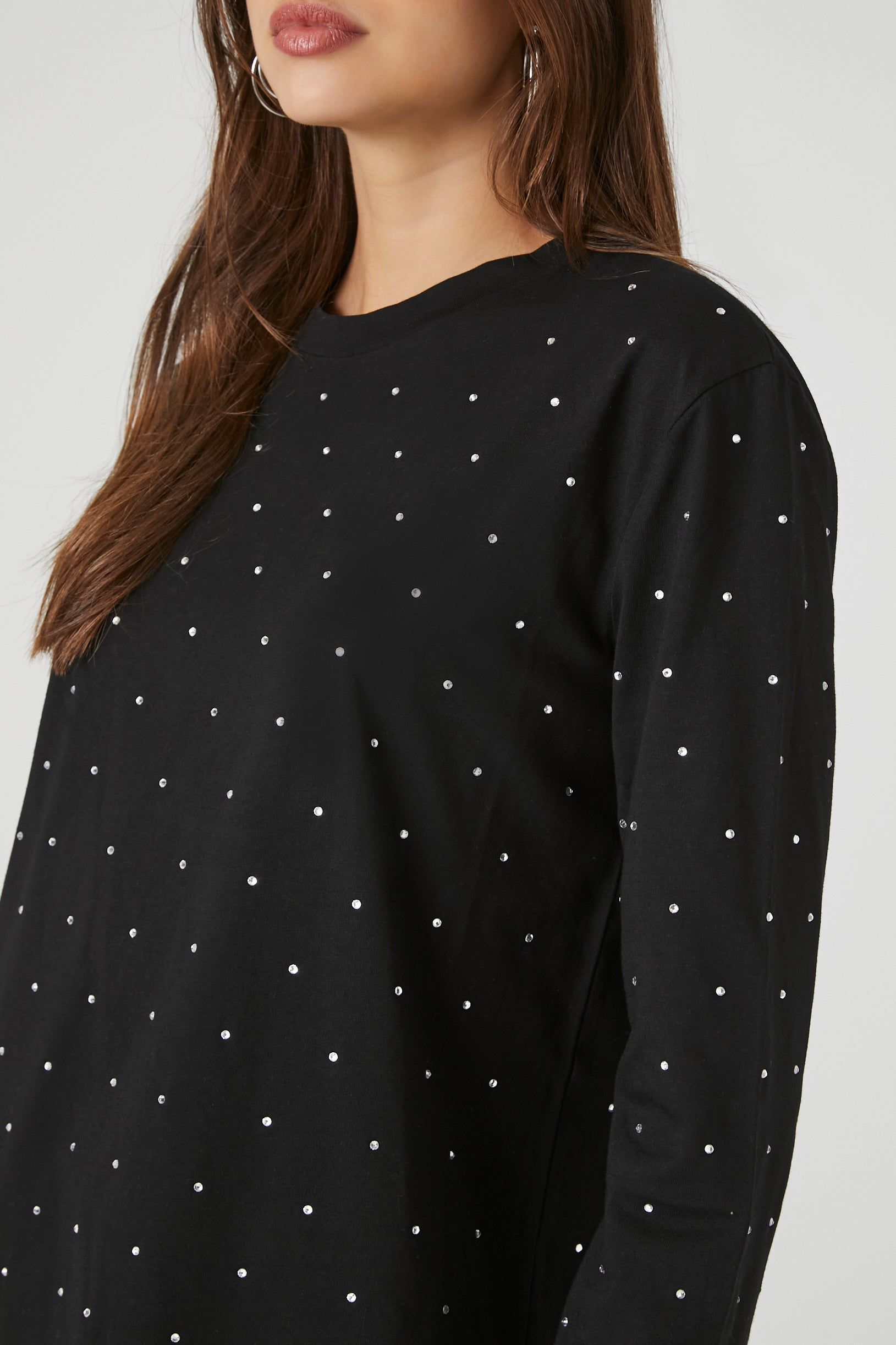 Haut à manches longues orné de pierres du Rhin sold by Urban Planet product image thumbnail 3