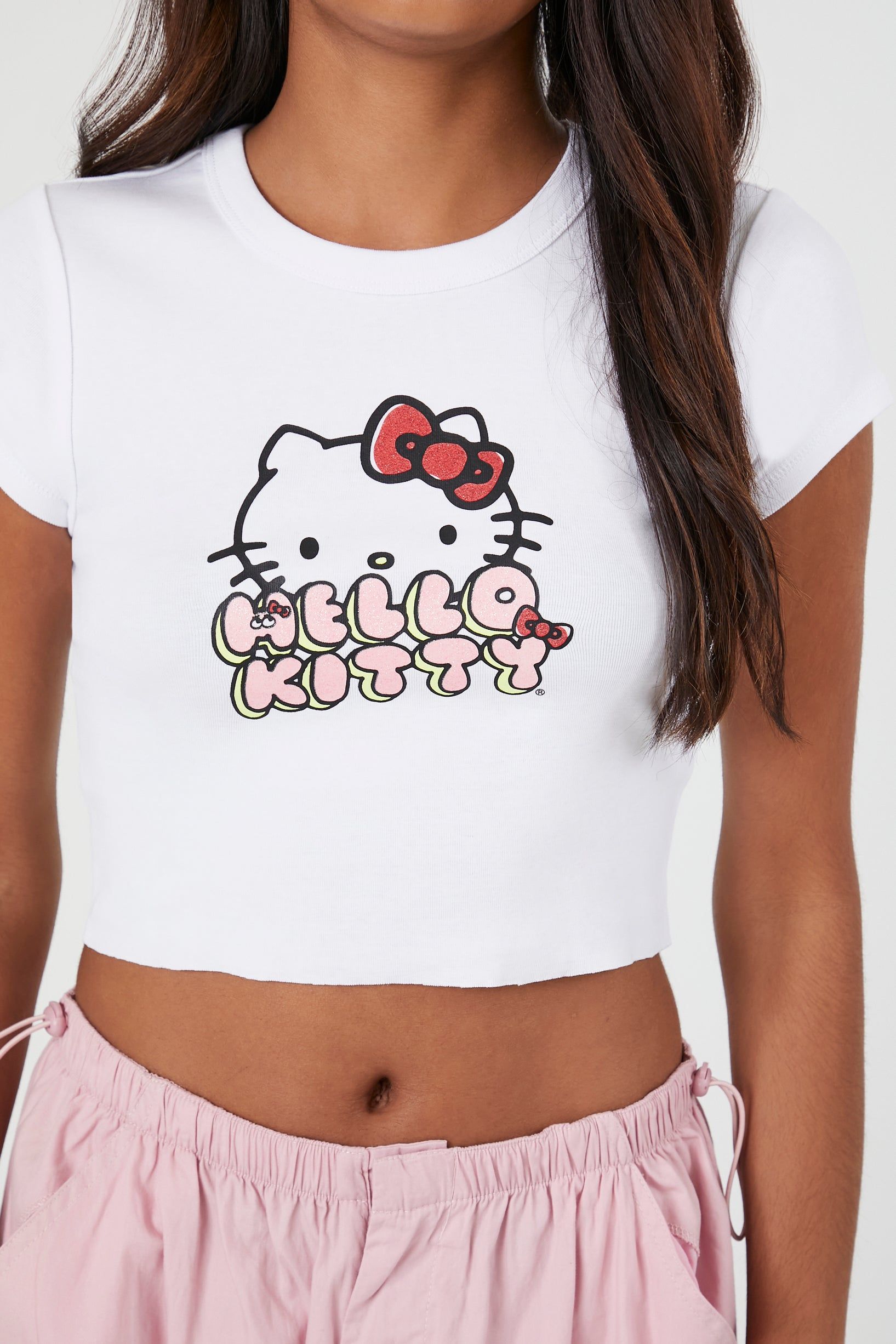 Hello Kitty Graphic Cropped T-Shirt sold by Urban Planet product image thumbnail 4