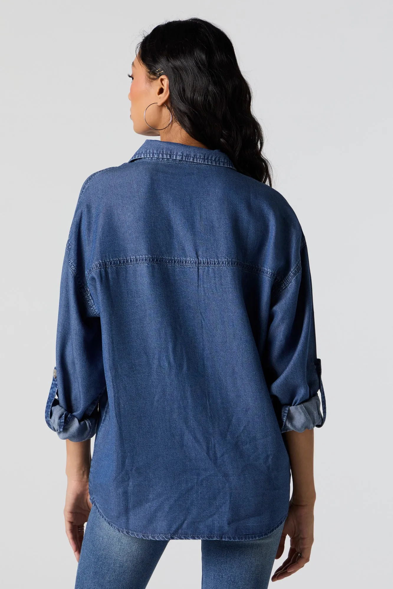 Haut boutonné en denim sold by Urban Planet product image thumbnail 5