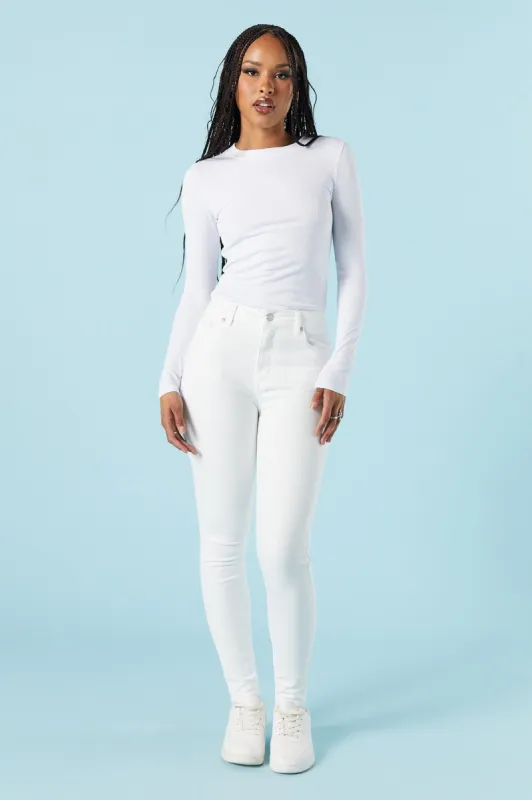 White Miami High Rise Skinny Jean sold by Urban Planet