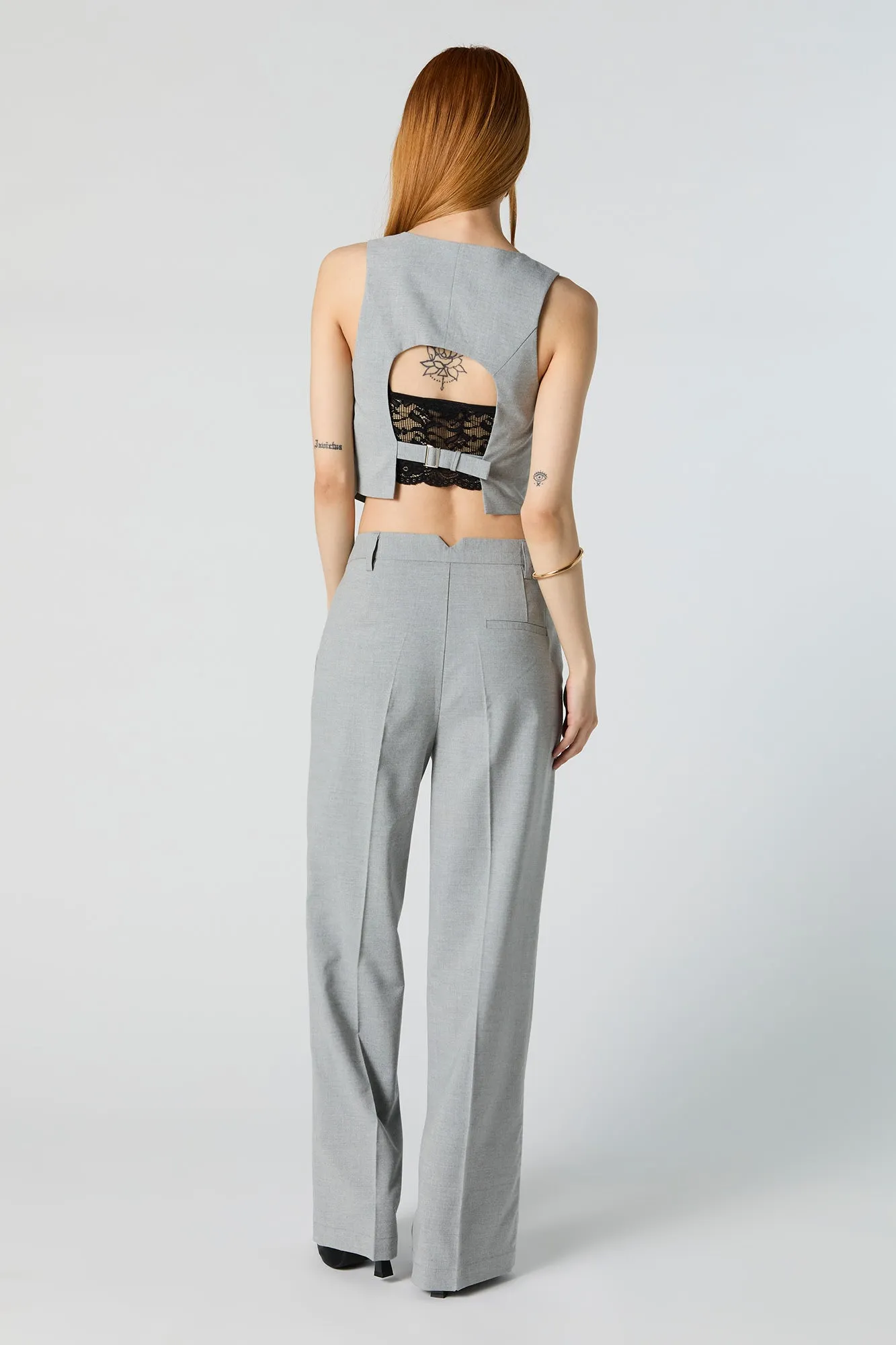 Pleated Straight Leg Dress Pant sold by Urban Planet product image thumbnail 3