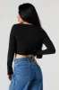 Solid Cropped Long Sleeve Top sold by Urban Planet