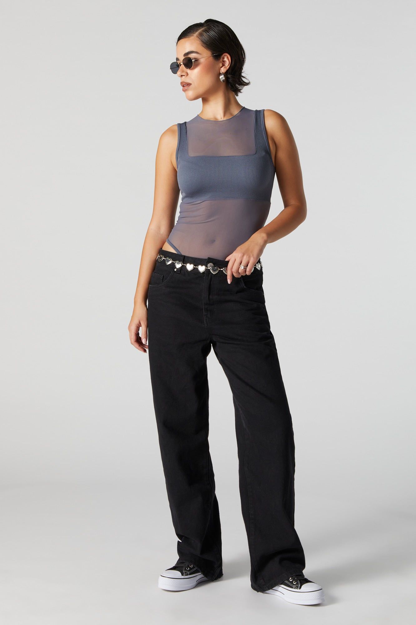 Sleeveless Mesh Bodysuit sold by Urban Planet product image thumbnail 3