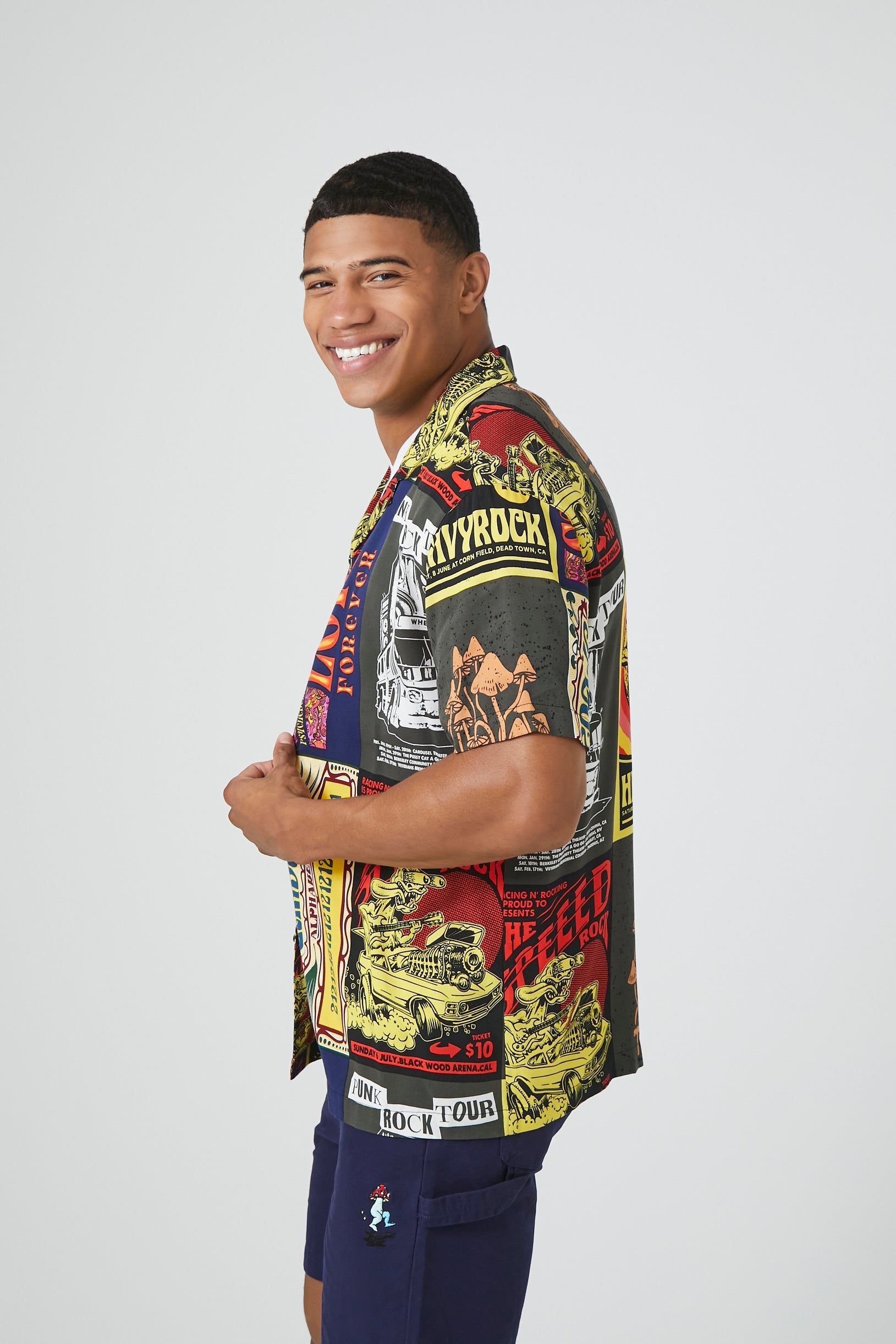 Summer Festival Graphic Button-Up Top sold by Urban Planet product image thumbnail 3