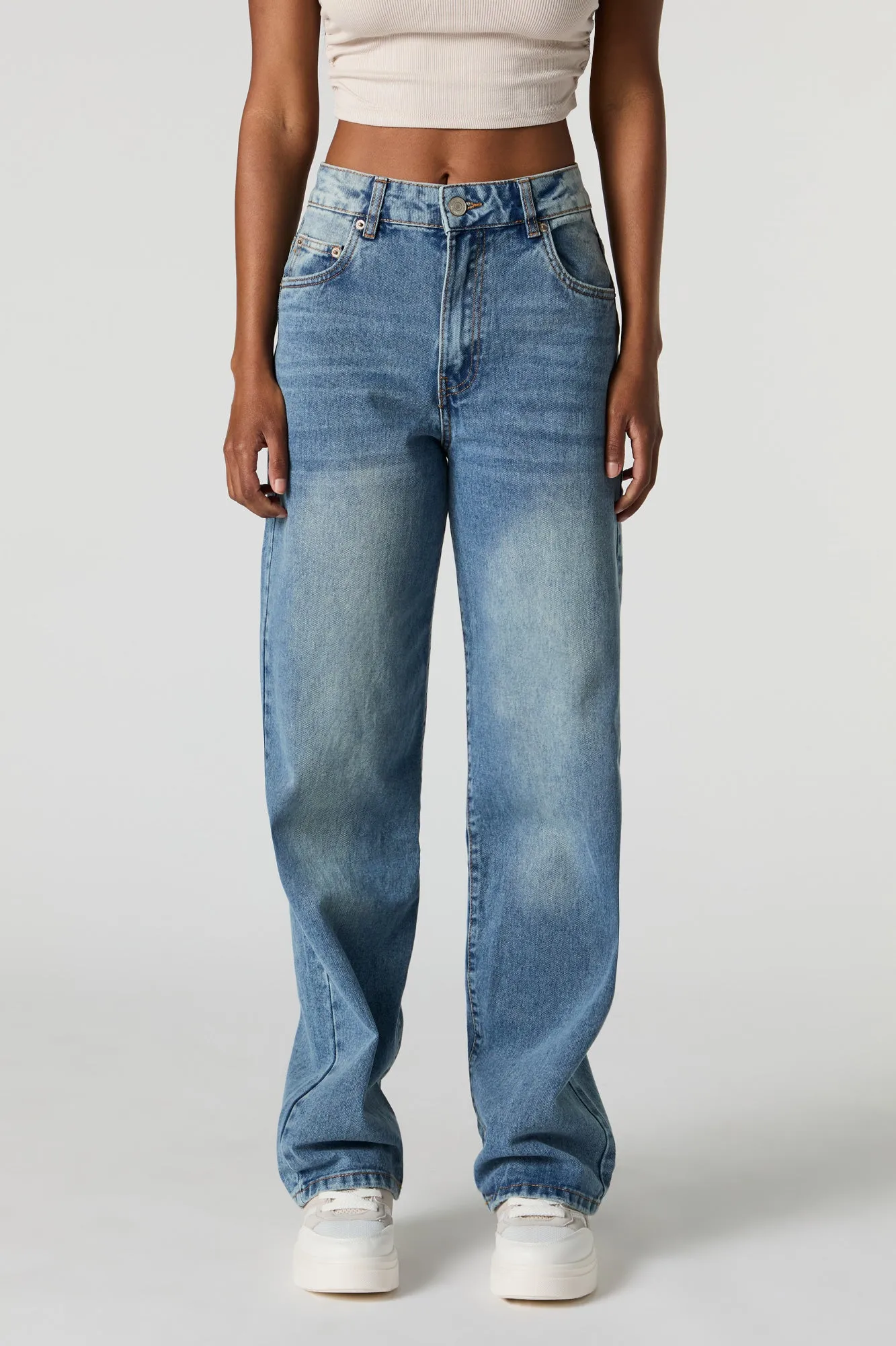 90's High Rise Wide Leg Vintage Wash Jean sold by Urban Planet product image thumbnail 2