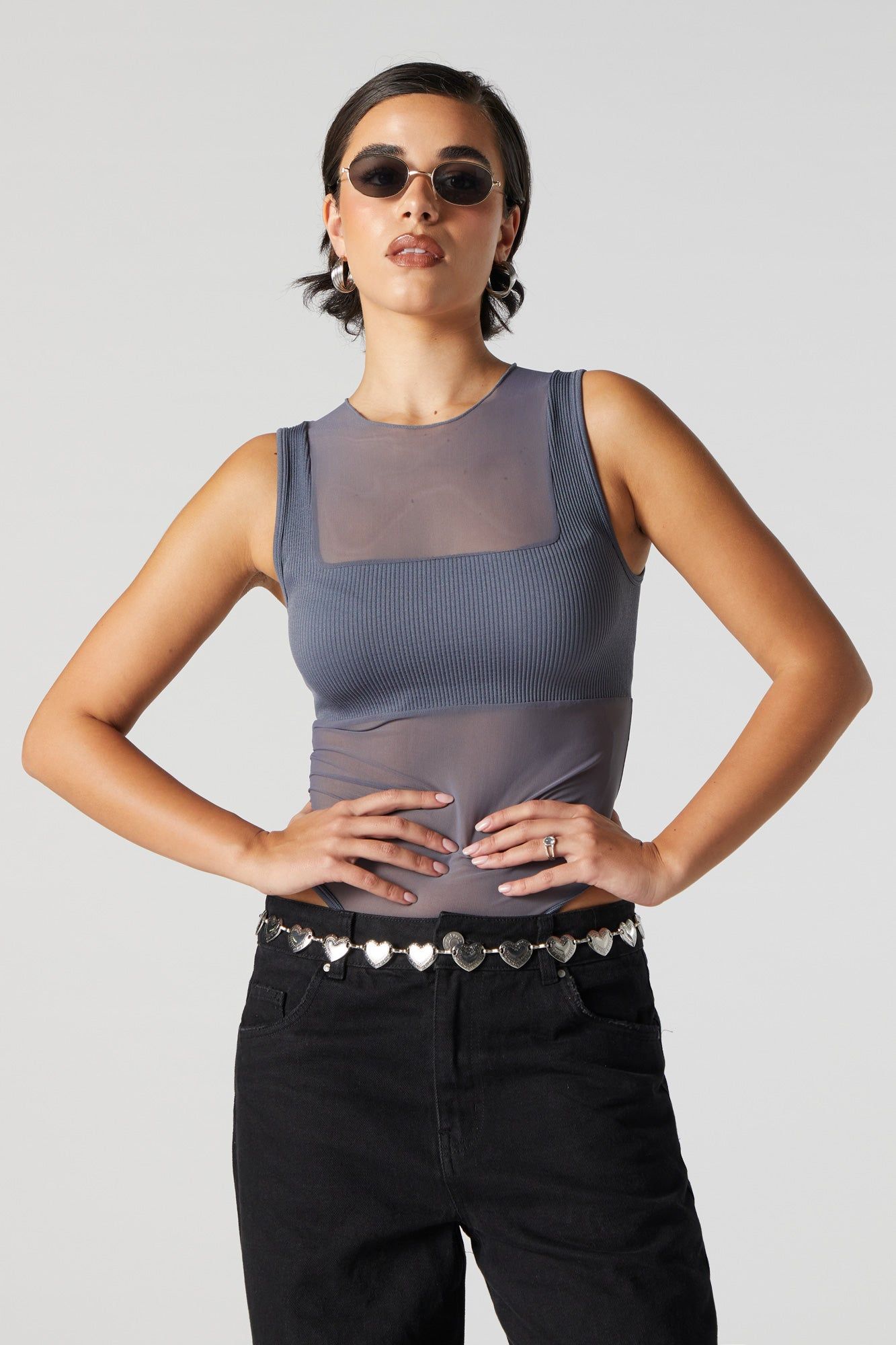Sleeveless Mesh Bodysuit sold by Urban Planet
