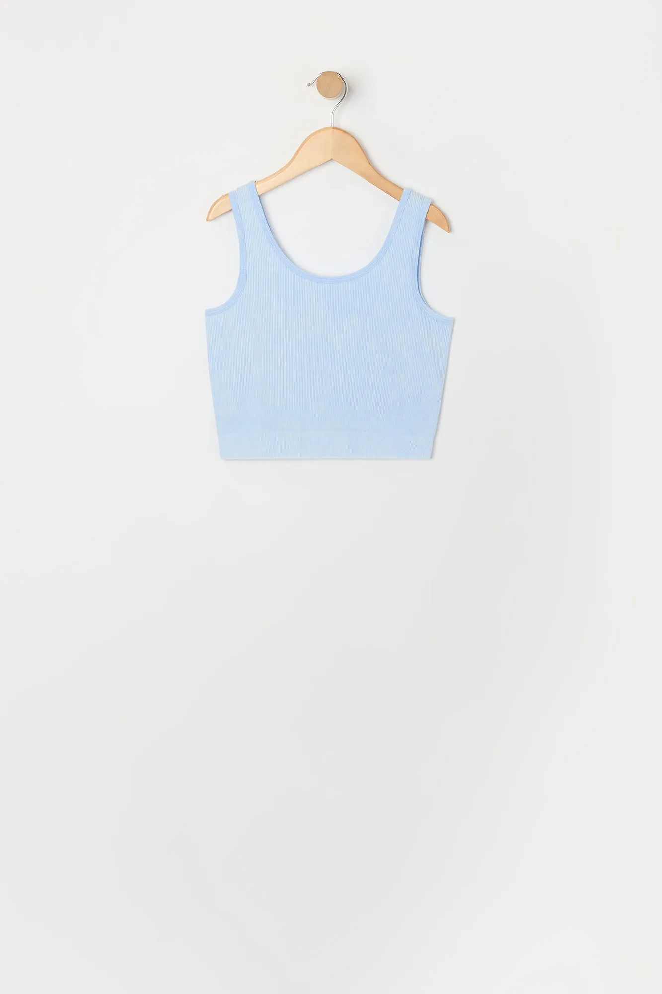 Débardeur Active côtelé délavé sans couture avec encolure dégagée pour fille sold by Urban Planet