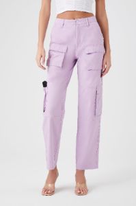Twill High-Rise Cargo Pants sold by Urban Planet