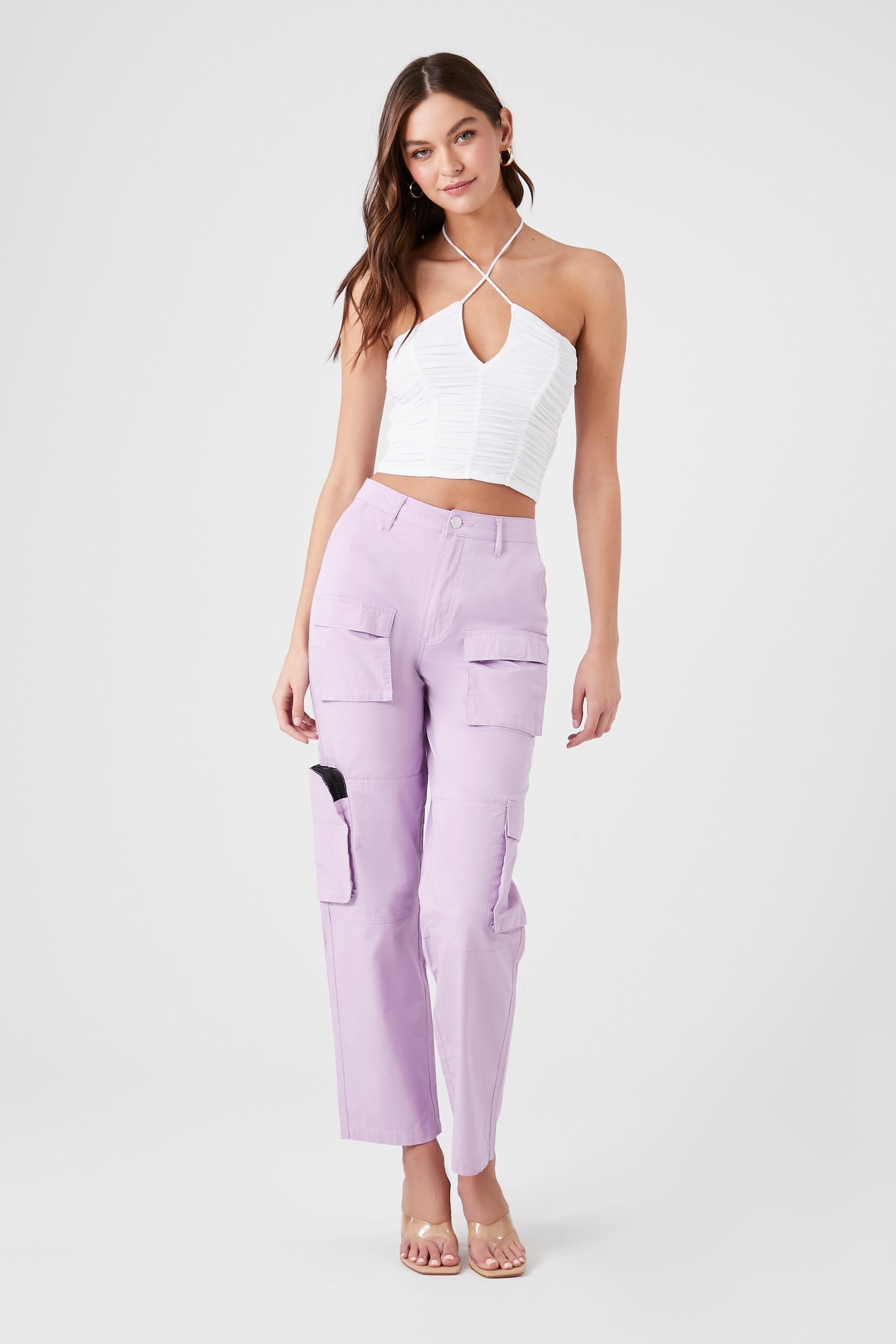 Twill High-Rise Cargo Pants sold by Urban Planet product image thumbnail 5