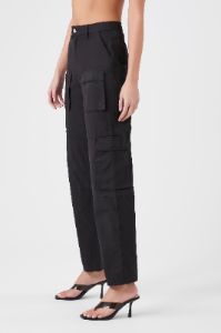 Twill High-Rise Cargo Pants sold by Urban Planet