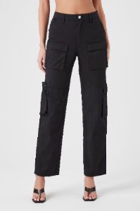 Twill High-Rise Cargo Pants sold by Urban Planet