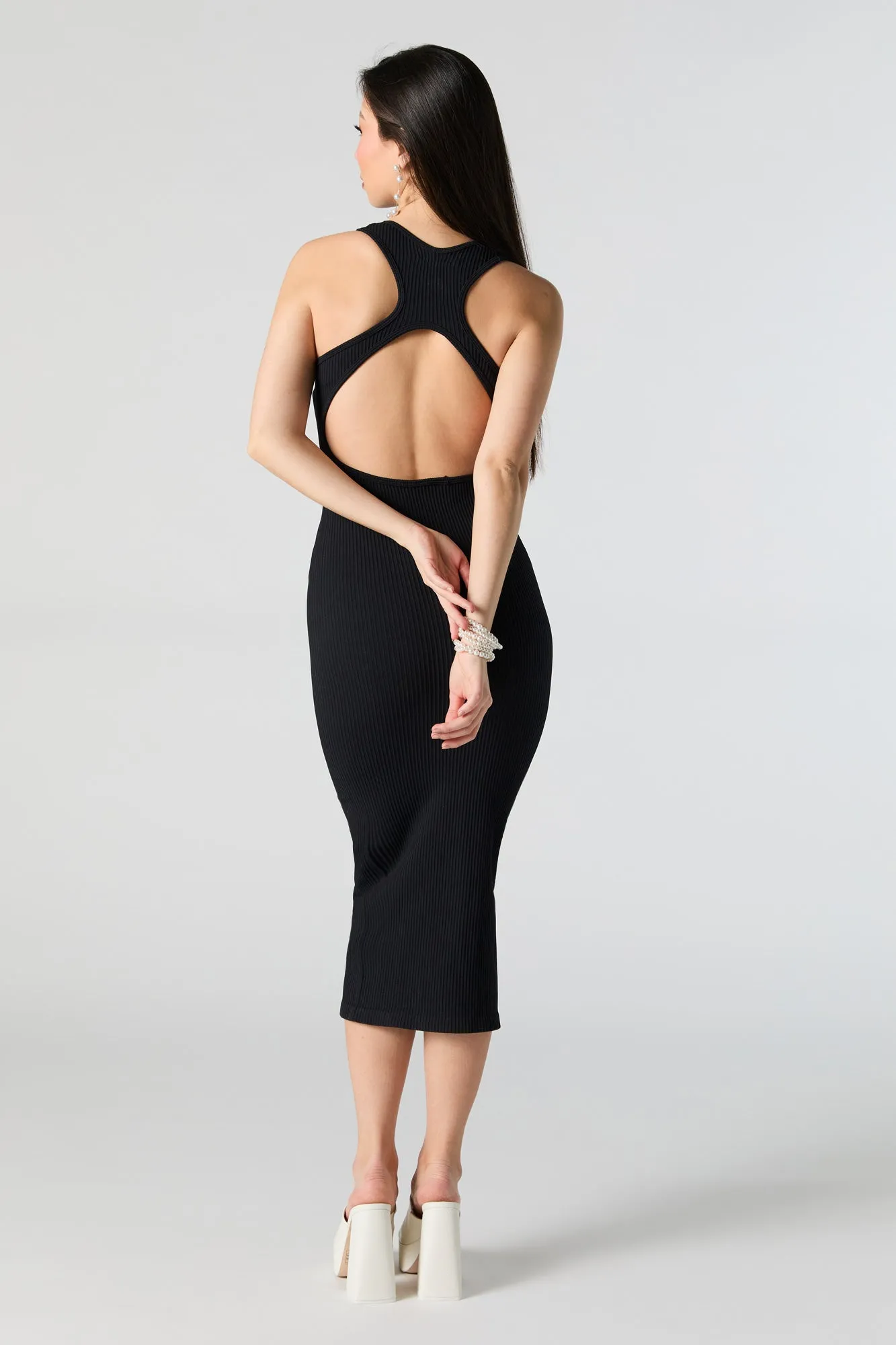 Robe midi côtelée sans couture à dos ouvert sold by Urban Planet product image thumbnail 2