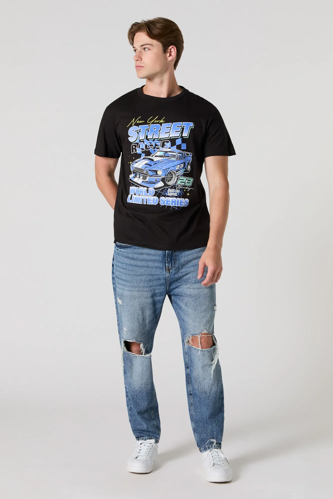 T-shirt à imprimé NY Street Racer sold by Urban Planet product image thumbnail 2