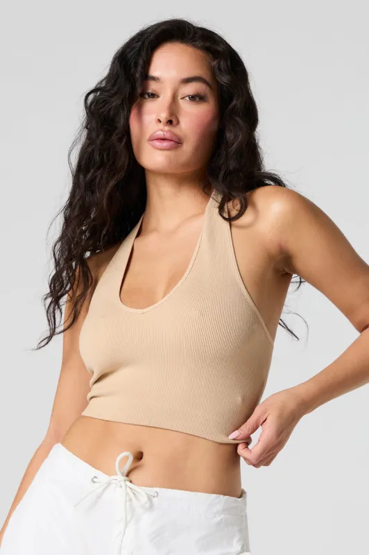 Seamless Ribbed Halter Tank sold by Urban Planet