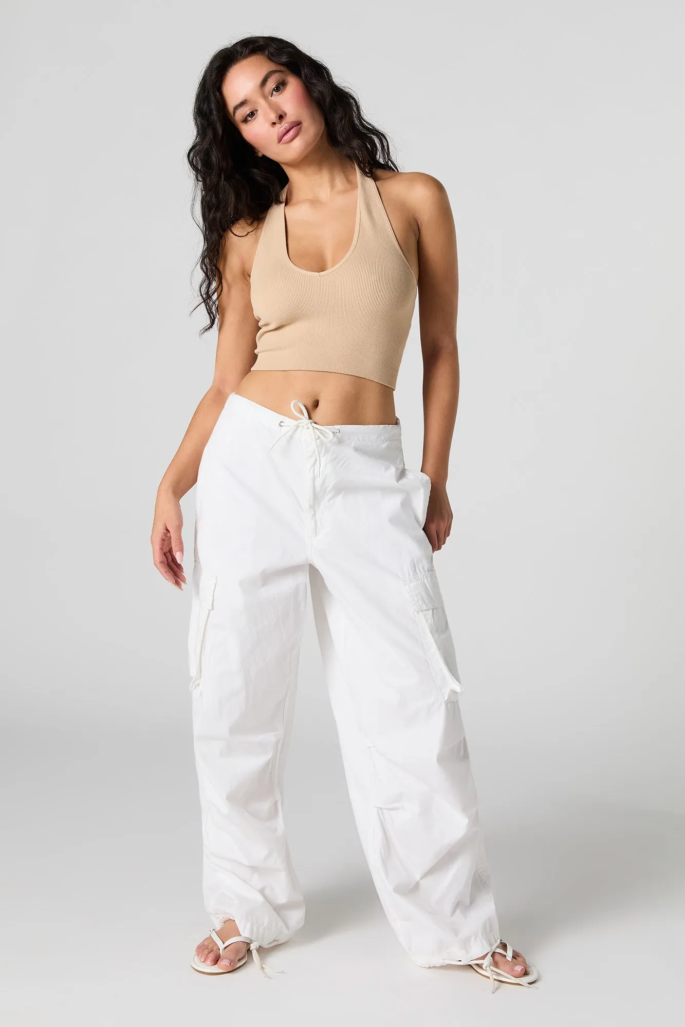 Seamless Ribbed Halter Tank sold by Urban Planet product image thumbnail 3