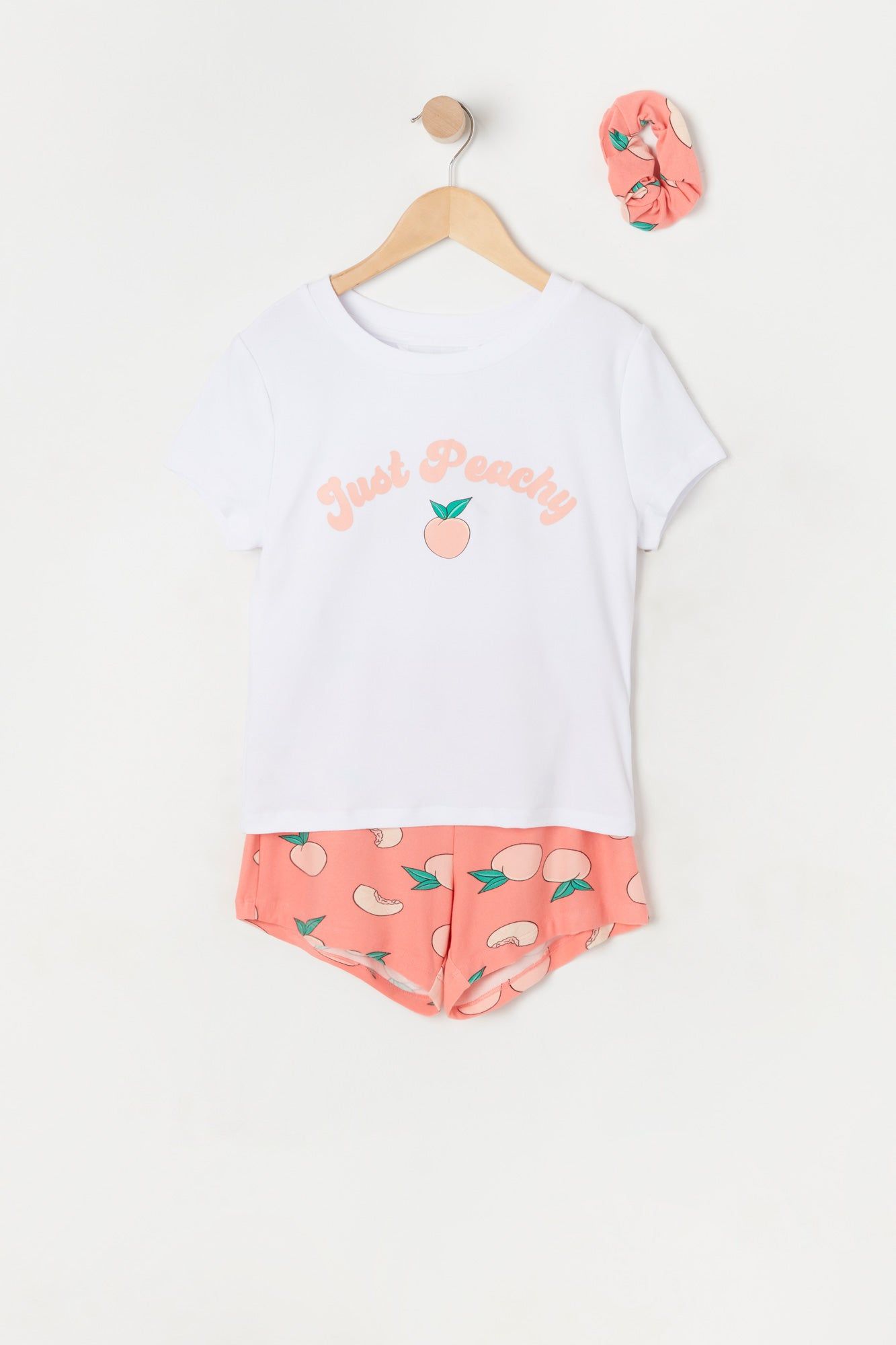 Girls Peach Graphic 3-Piece Pajama Set sold by Urban Planet product image thumbnail 2