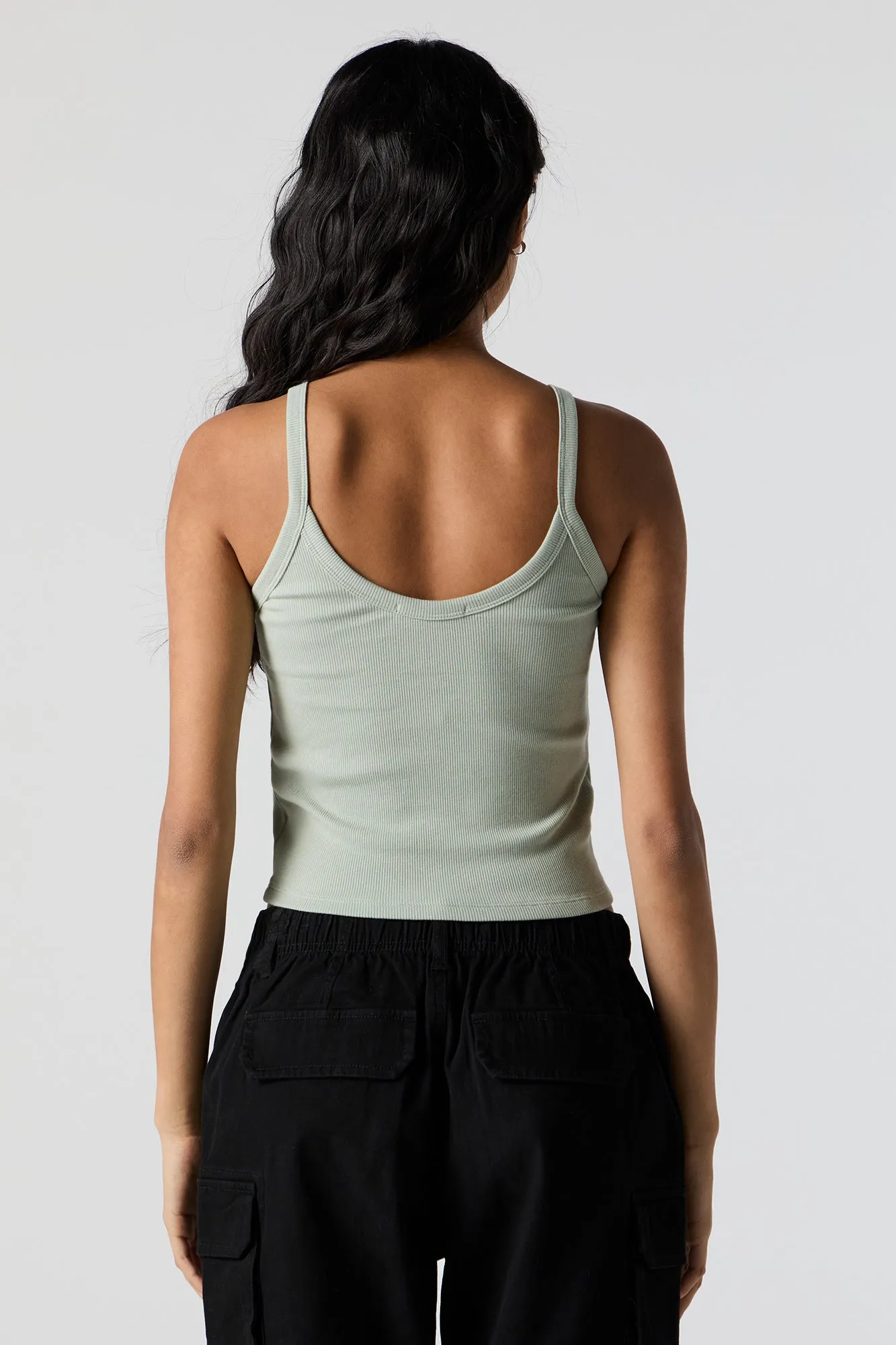 Ribbed Scoop Neck Tank sold by Urban Planet product image thumbnail 2