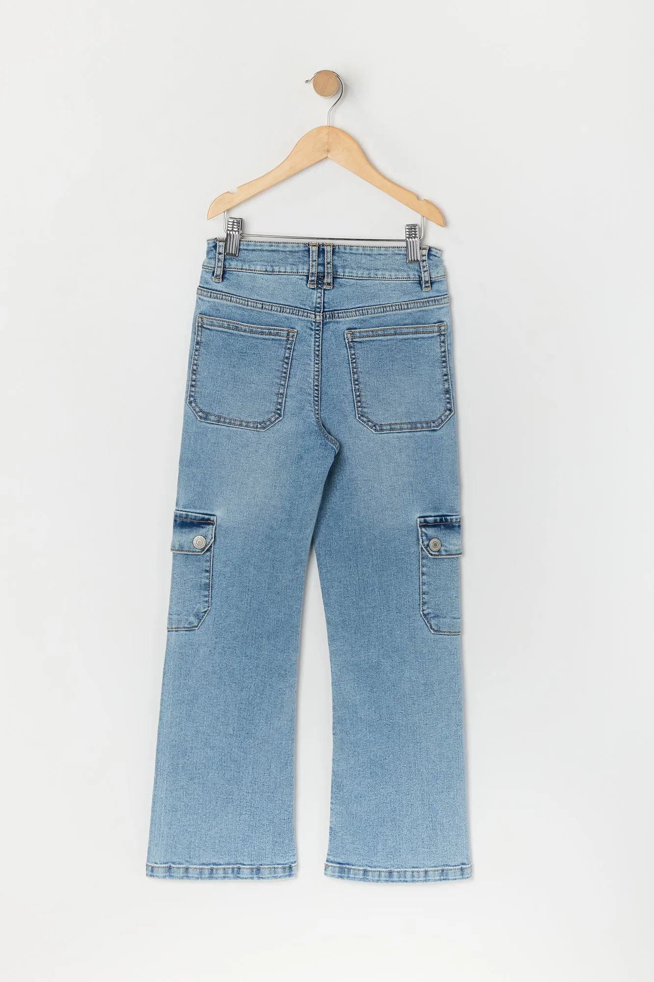 Girls Straight Leg Cargo Jean sold by Urban Planet product image thumbnail 4