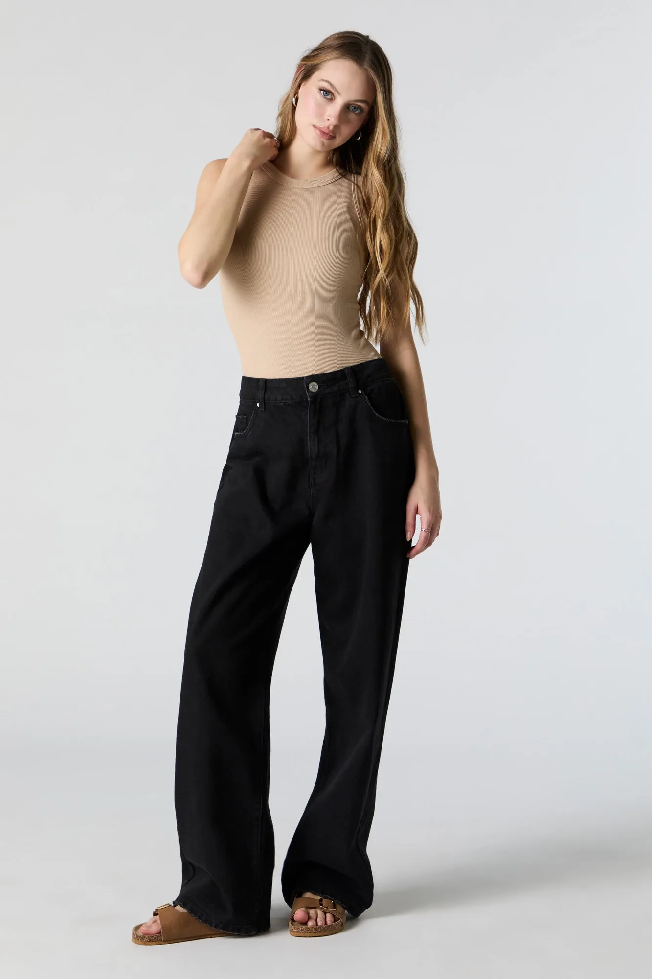 Seamless Ribbed High Neck Bodysuit sold by Urban Planet product image thumbnail 3