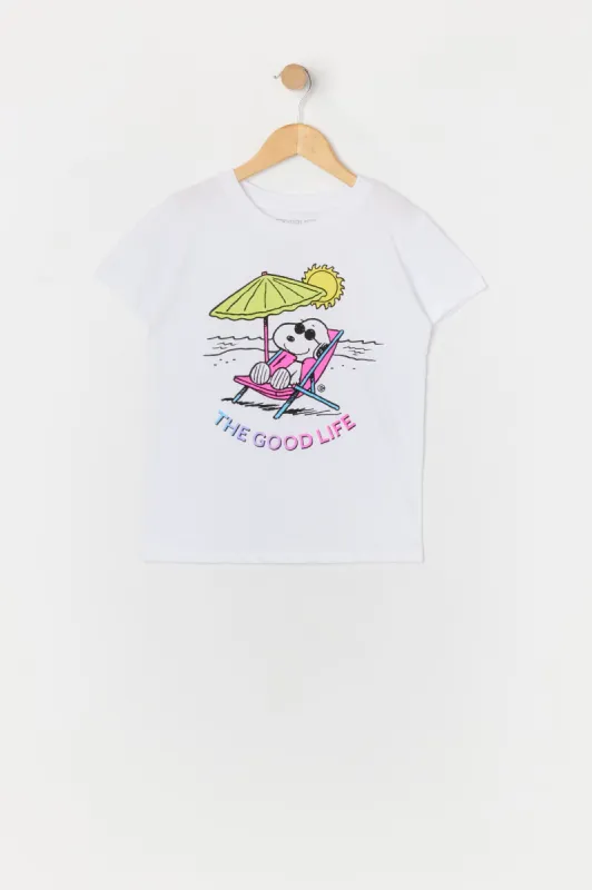 Girls Snoopy Good Life Graphic T-Shirt sold by Urban Planet
