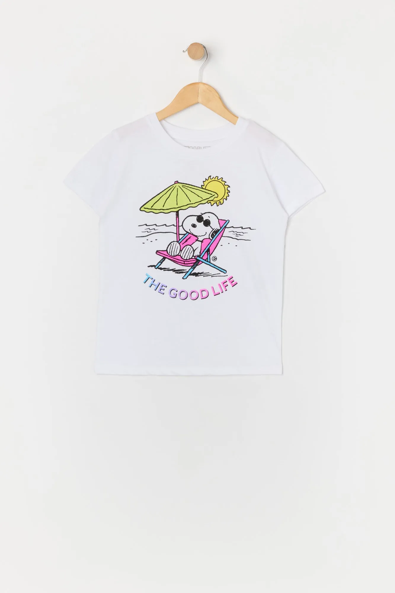 Girls Snoopy Good Life Graphic T-Shirt sold by Urban Planet