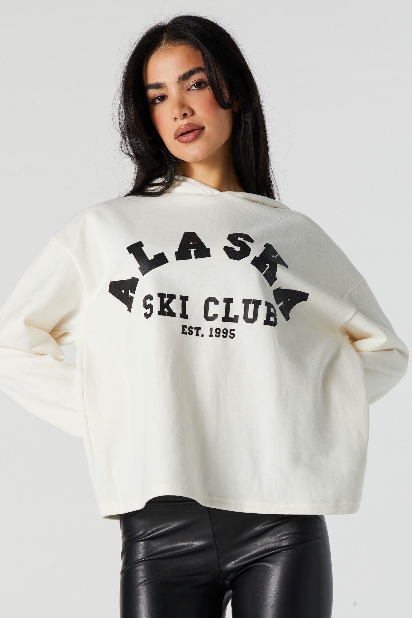 Haut surdimensionné à capuchon avec imprimé Alaska sold by Urban Planet