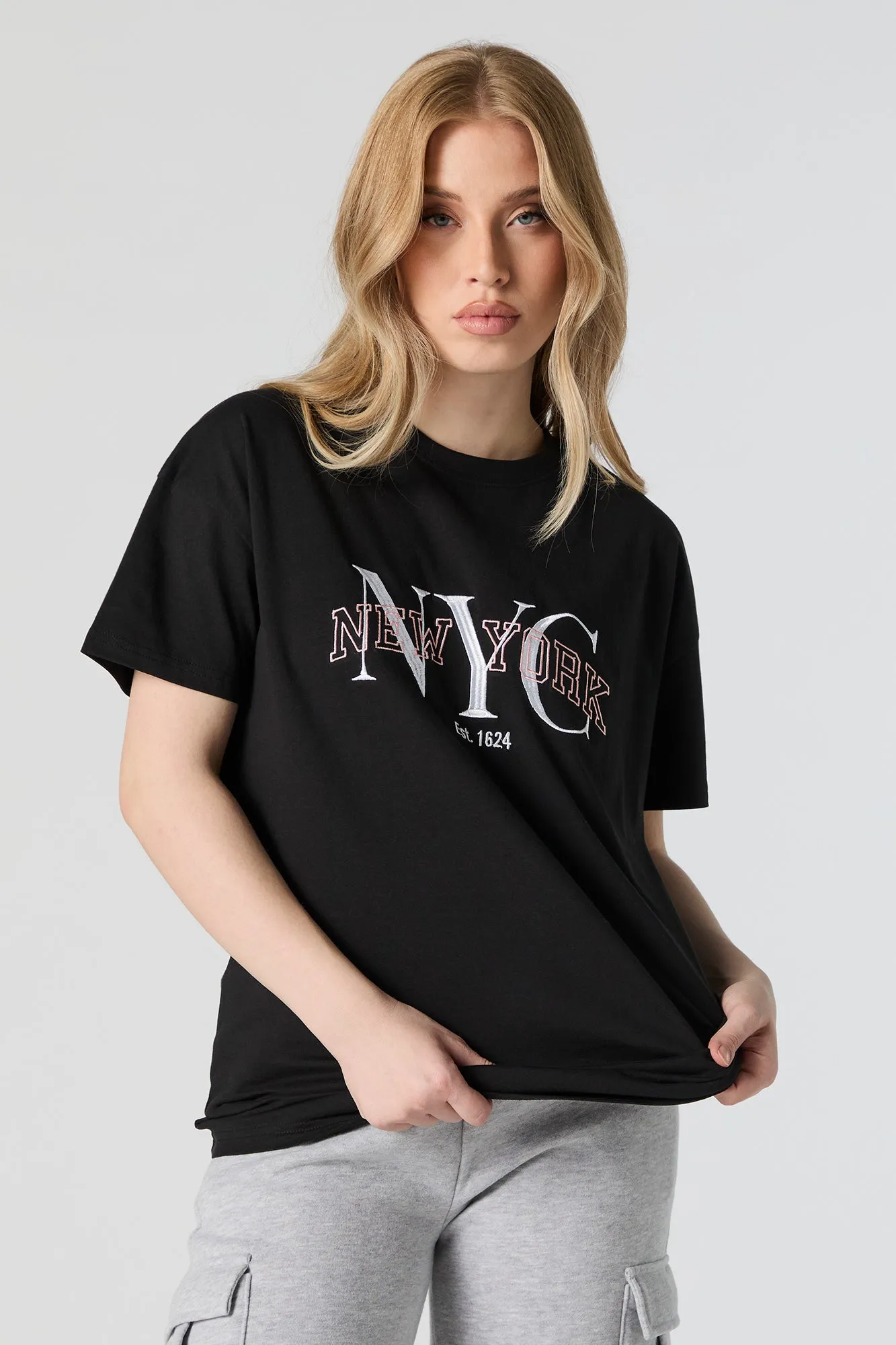 NYC Embroidered Graphic T-Shirt sold by Urban Planet