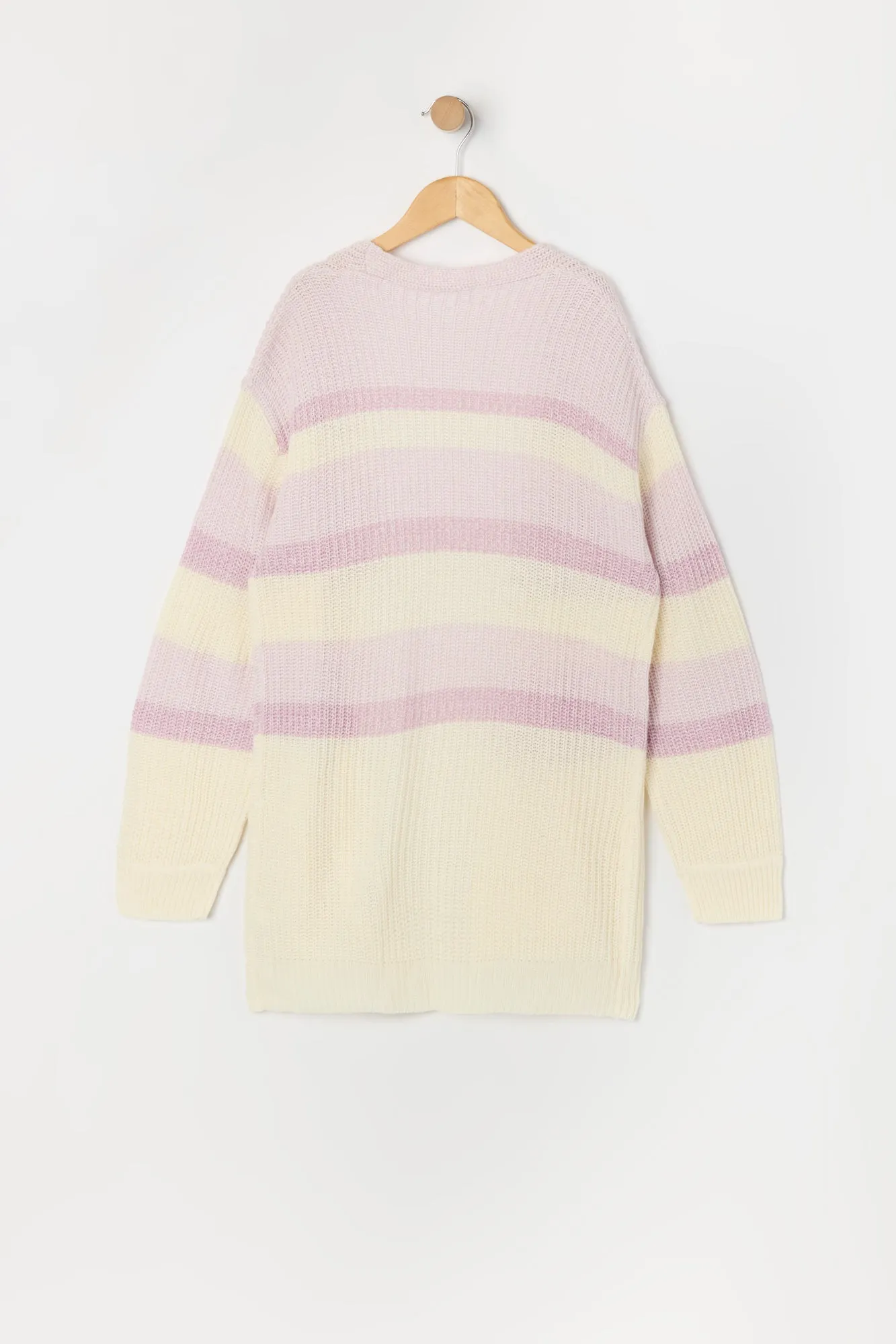 Cardigan long en tricot rayé pour fille sold by Urban Planet product image thumbnail 2