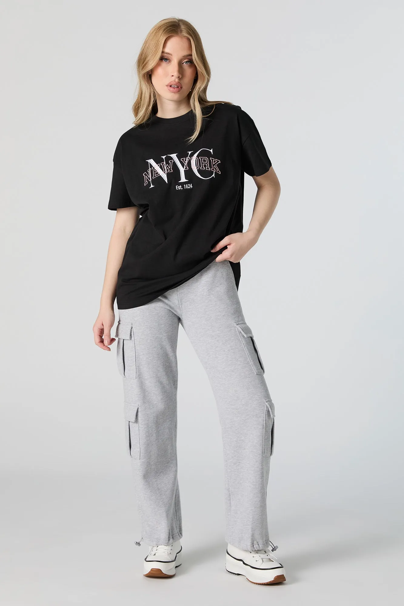 NYC Embroidered Graphic T-Shirt sold by Urban Planet product image thumbnail 3
