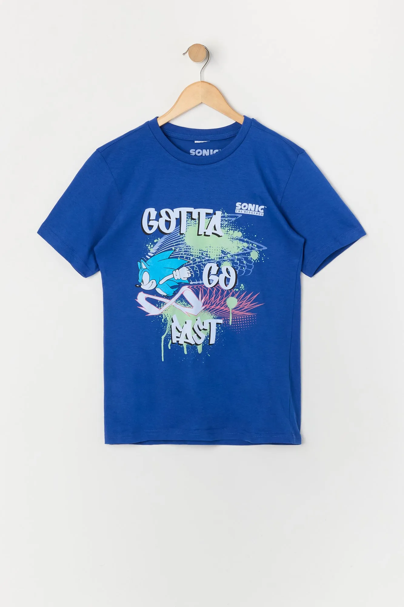 Boys Sonic Gotta Go Fast Graphic T-Shirt sold by Urban Planet