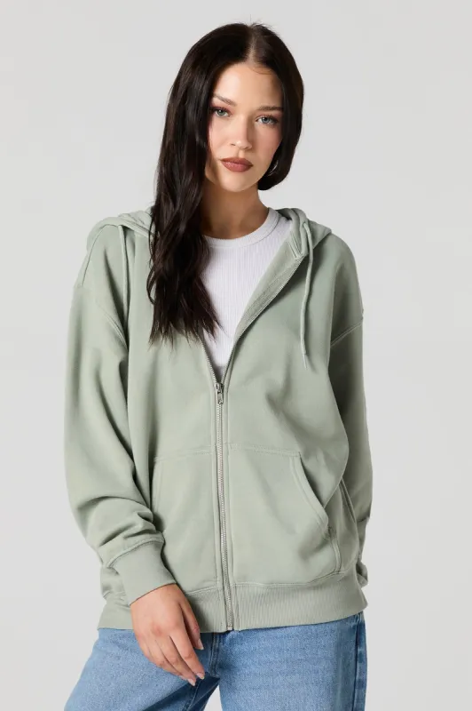 Fleece Oversized Zip-Up Hoodie sold by Urban Planet
