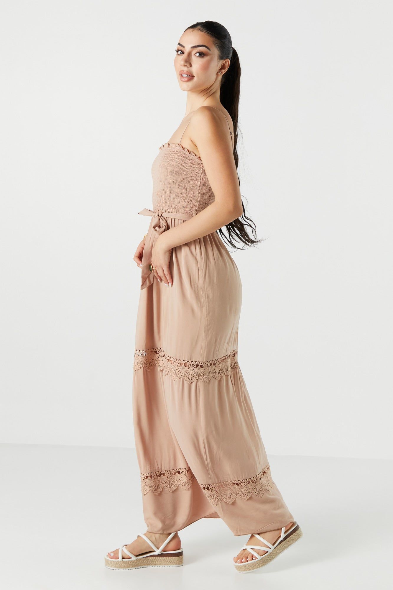Tiered Lace Trim Maxi Dress sold by Urban Planet product image thumbnail 3