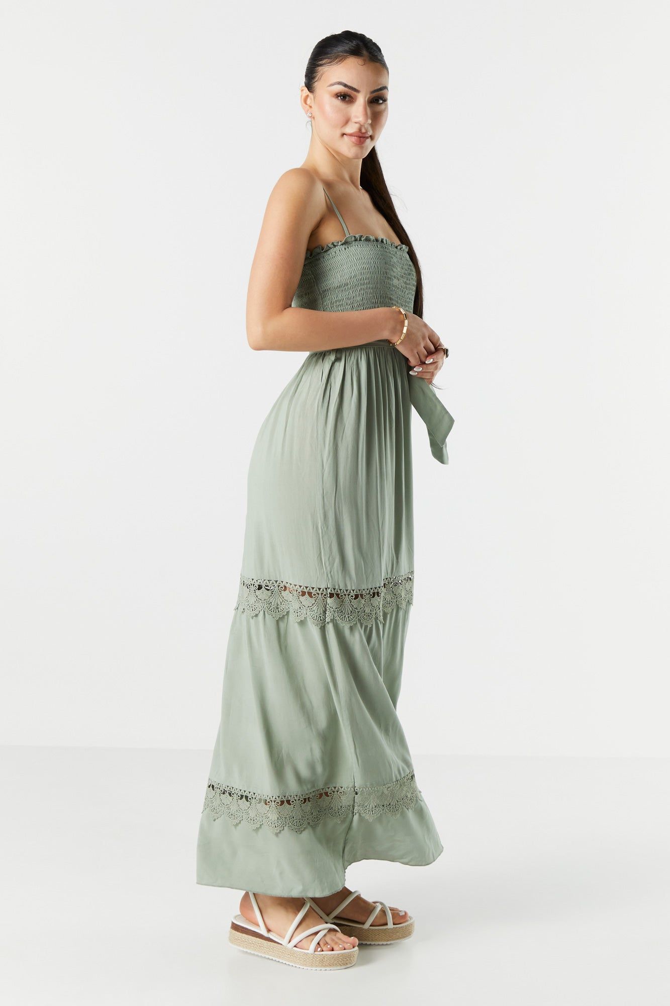 Tiered Lace Trim Maxi Dress sold by Urban Planet product image thumbnail 9