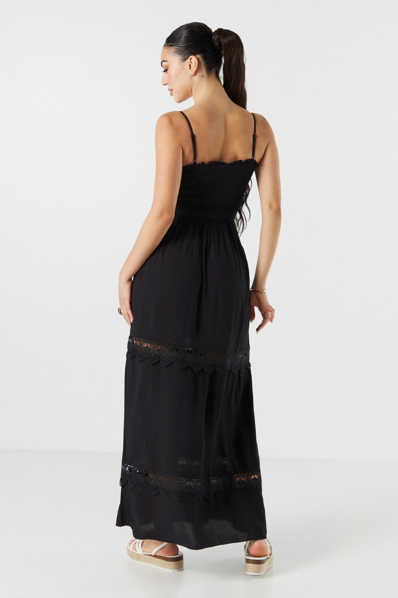 Tiered Lace Trim Maxi Dress sold by Urban Planet product image thumbnail 5