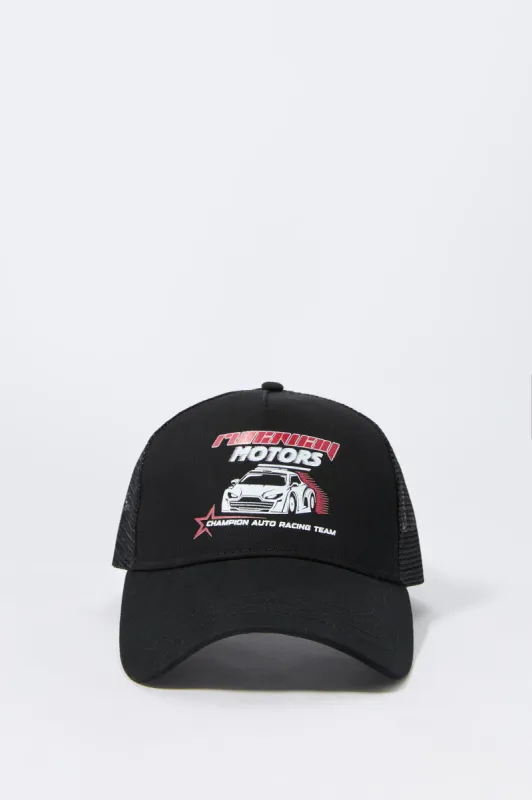 Runaway Motors Graphic Trucker Hat sold by Urban Planet