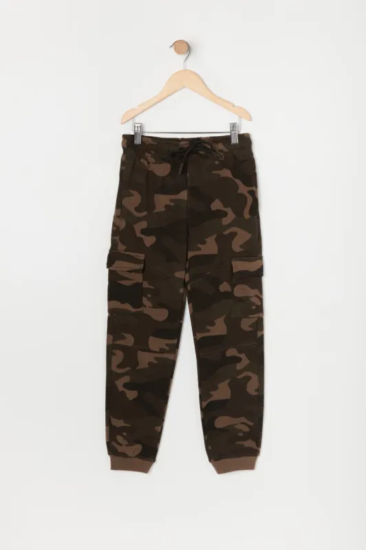 Boys  Camo Cargo Jogger sold by Urban Planet