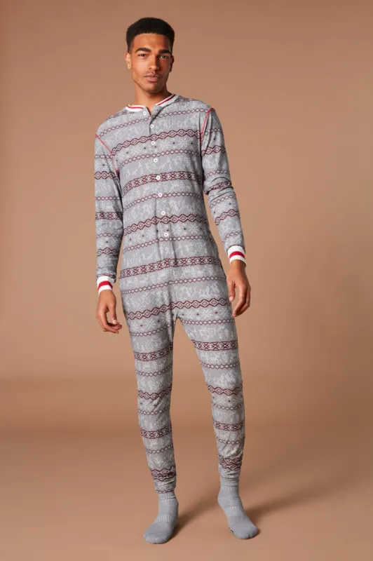 Combinaison Fammy unisexe Jammies à imprimé Fairisle sold by Urban Planet