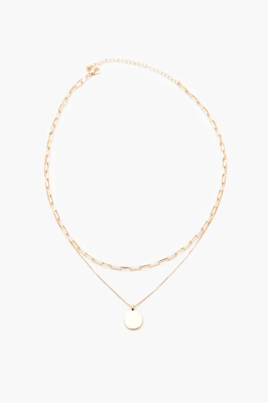 Collier superposé avec breloque ronde sold by Urban Planet