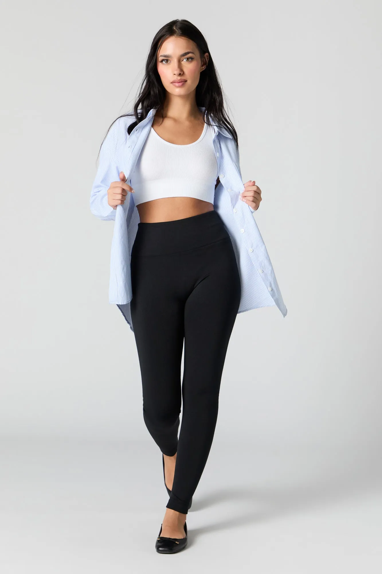 Legging en molleton sans couture à taille haute sold by Urban Planet product image thumbnail 4