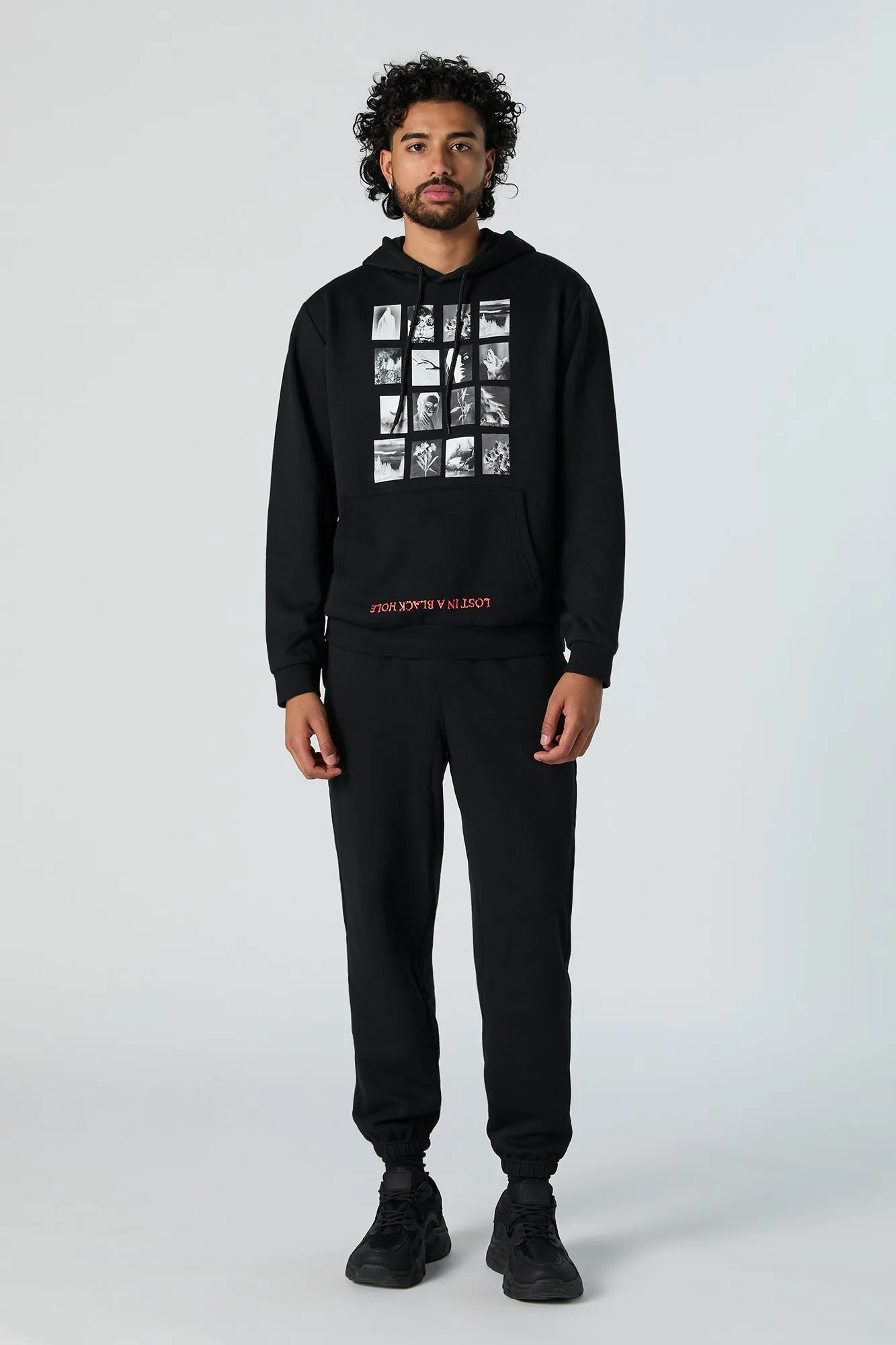 Black Hole Graphic Fleece Hoodie sold by Urban Planet product image thumbnail 3