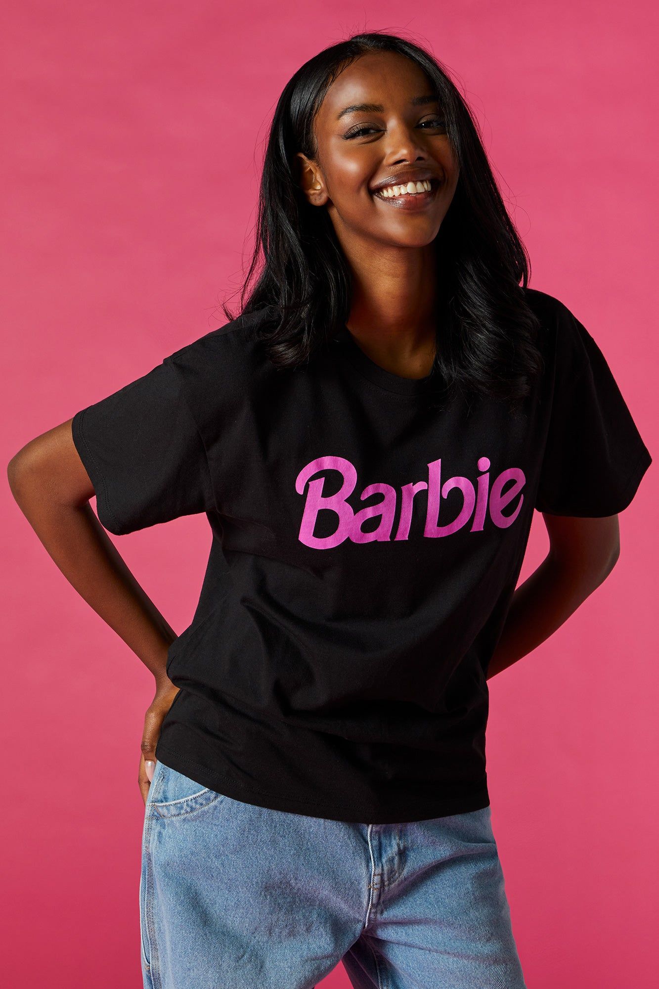Barbie™ Black Graphic Boyfriend T-Shirt sold by Urban Planet product image thumbnail 2