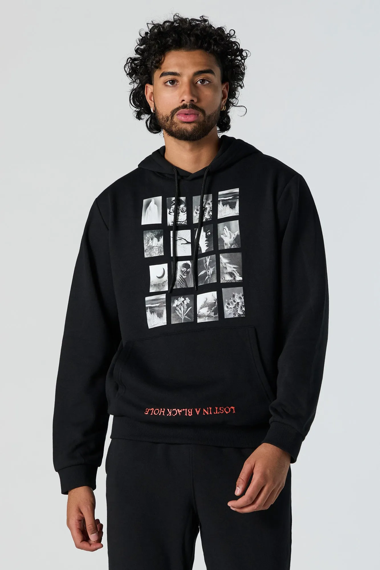 Black Hole Graphic Fleece Hoodie sold by Urban Planet